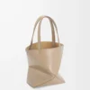 Mini sac Puzzle Fold en cuir de veau brillant Sand Mini sac Puzzle Fold en cuir de veau brillant Sand