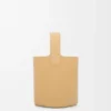 Mini sac seau Pebble en cuir de veau lisse Dark Butter