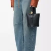 Mini sac seau Pebble en cuir de veau lisse noir Mini sac seau Pebble en cuir de veau lisse noir
