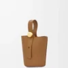 Mini sac seau Pebble en cuir de veau lisse Oak Mini sac seau Pebble en cuir de veau lisse Oak