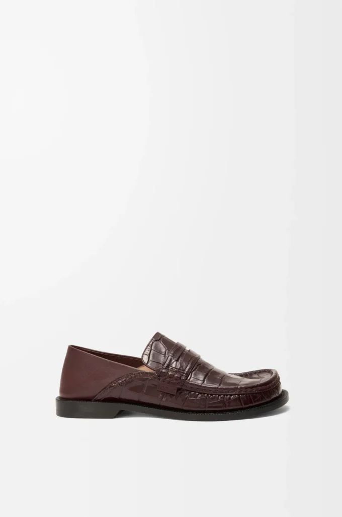 Mocassins Campo en cuir de veau bordeaux