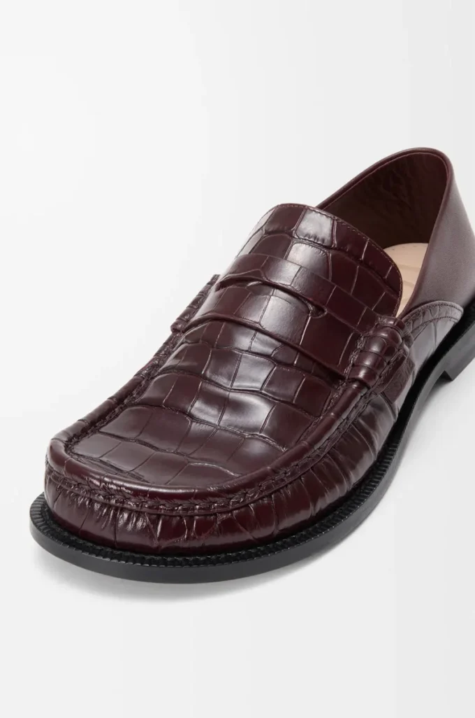 Mocassins Campo en cuir de veau bordeaux