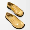 Mocassins Campo en cuir de veau métallisé doré