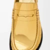 Mocassins Campo en cuir de veau métallisé doré