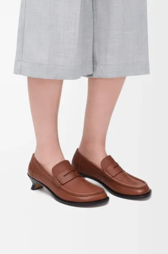Mocassins Campo en cuir de veau souple Rouille