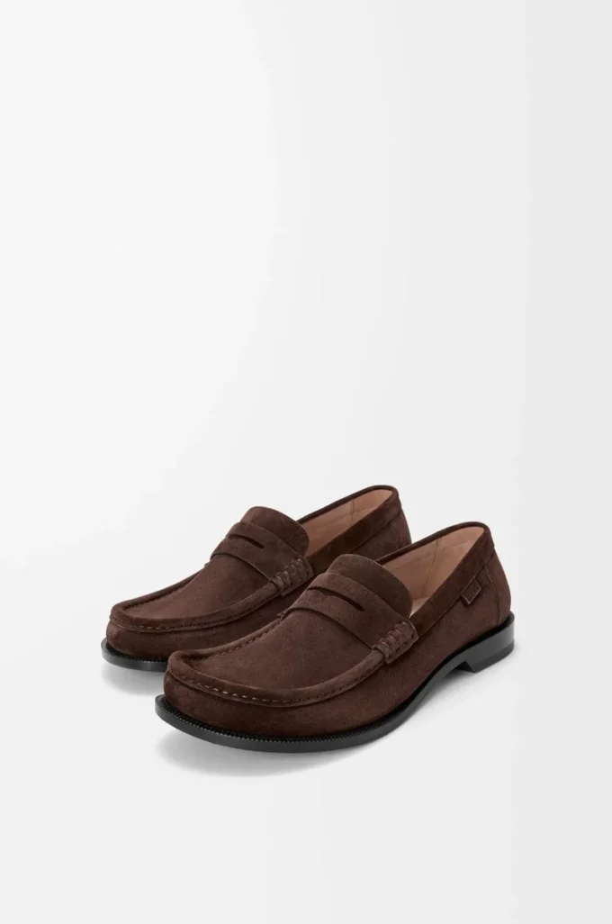 Mocassins Campo en cuir de veau suédé marron foncé Mocassins Campo en cuir de veau suédé marron foncé