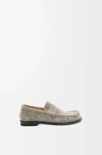 Mocassins Campo en daim brossé vert kaki