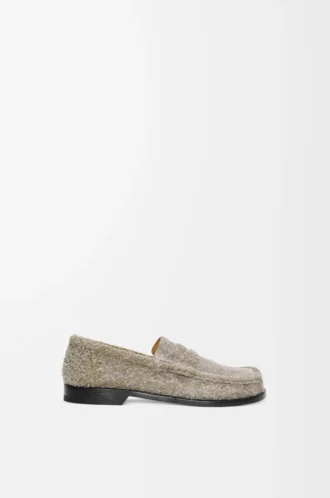 Mocassins Campo en daim brossé vert kaki