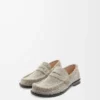 Mocassins Campo en daim brossé vert kaki