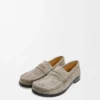 Mocassins Campo en daim brossé vert kaki