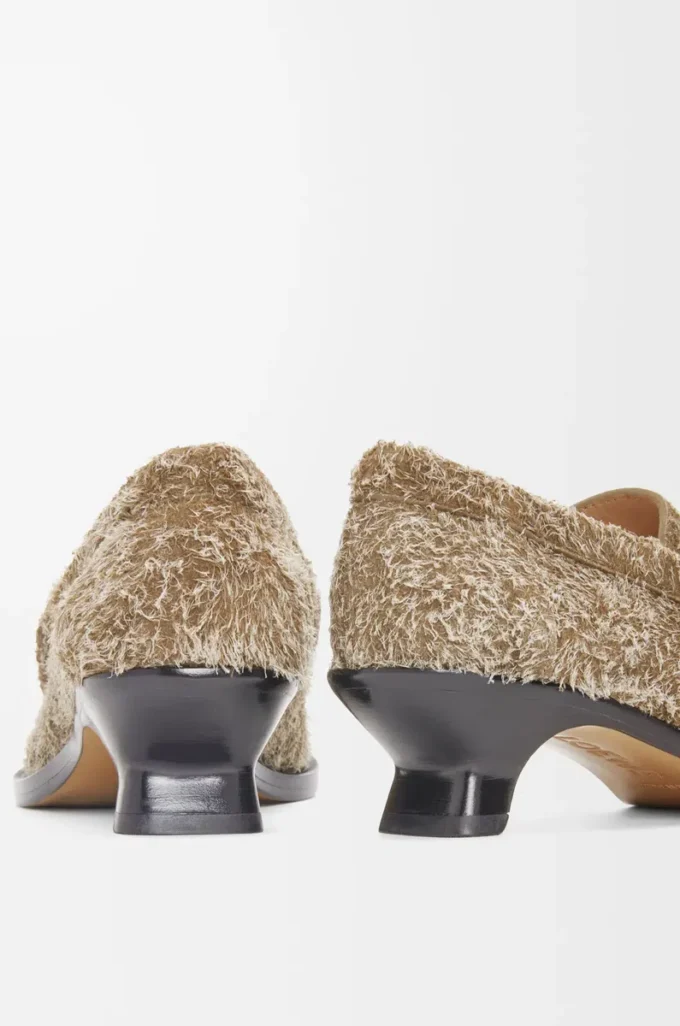 Mocassins Campo en daim brossé vert kaki
