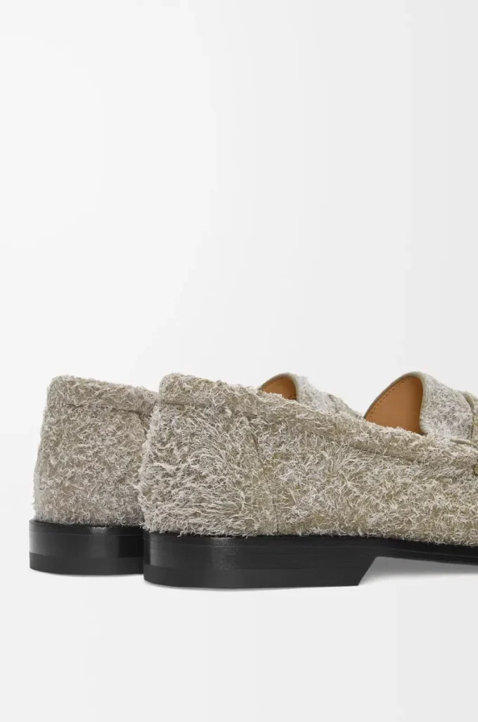 Mocassins Campo en daim brossé vert kaki