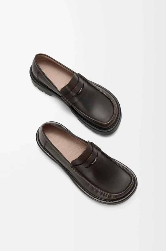 Mocassins Sierra en cuir de veau brossé Dark Brown