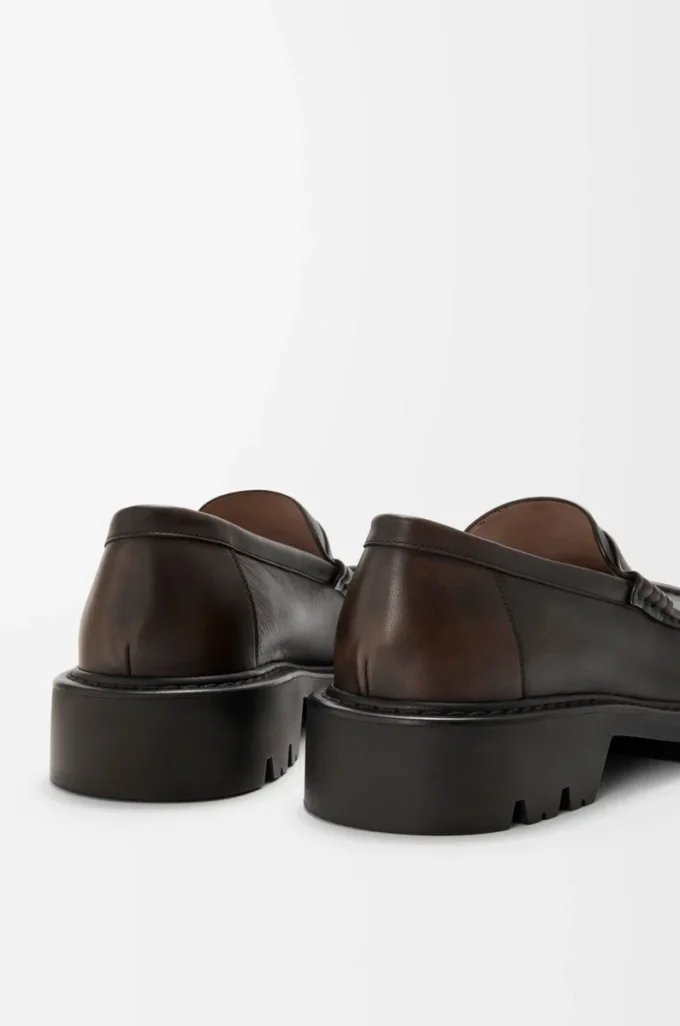 Mocassins Sierra en cuir de veau brossé Dark Brown