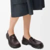 Mocassins Sierra en cuir de veau brossé marron foncé