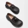 Mocassins Sierra en cuir de veau brossé marron foncé