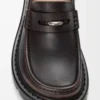 Mocassins Sierra en cuir de veau brossé marron foncé