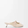 Mule Pebble Soft en cuir d&rsquo;agneau nappa Dough