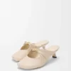 Mule Pebble Soft en cuir d&rsquo;agneau nappa Dough