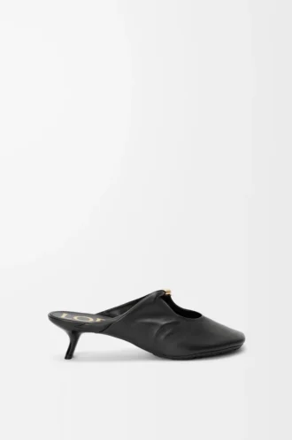 Mule Pebble Soft en cuir d&rsquo;agneau nappa noir