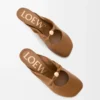 Mule Pebble Soft en cuir d&rsquo;agneau nappa Oak
