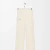 Pantalon bootcut souple en jersey technique ivoire