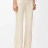 Pantalon bootcut souple en jersey technique ivoire