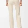 Pantalon bootcut souple en jersey technique ivoire