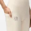 Pantalon bootcut souple en jersey technique ivoire