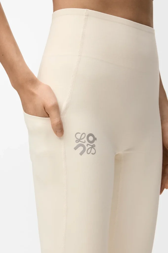 Pantalon bootcut souple en jersey technique ivoire