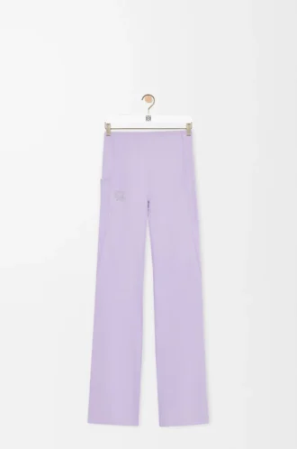 Pantalon bootcut souple en jersey technique lilas