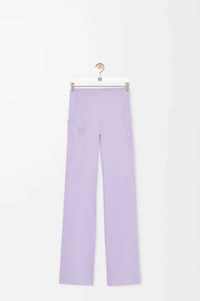 Pantalon bootcut souple en jersey technique lilas