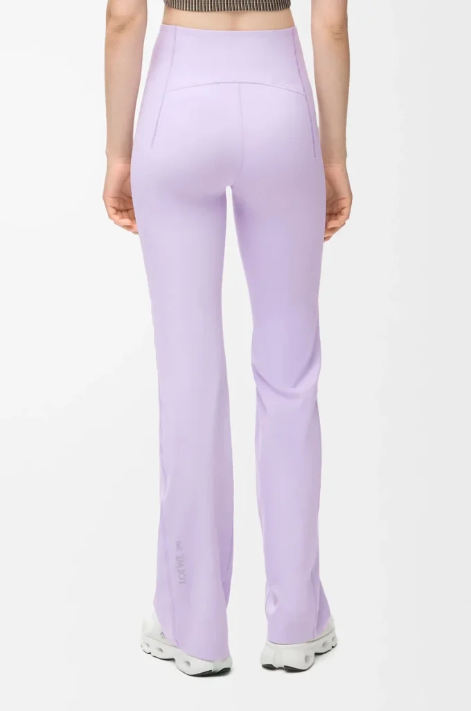 Pantalon bootcut souple en jersey technique lilas