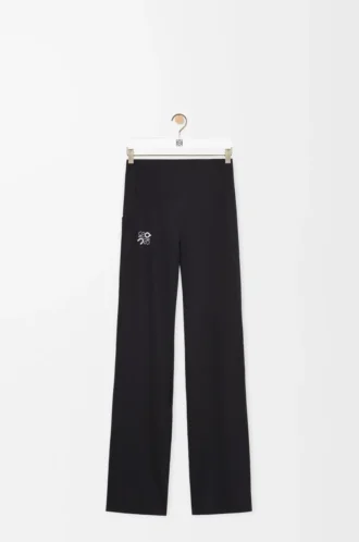 Pantalon bootcut souple en jersey technique noir