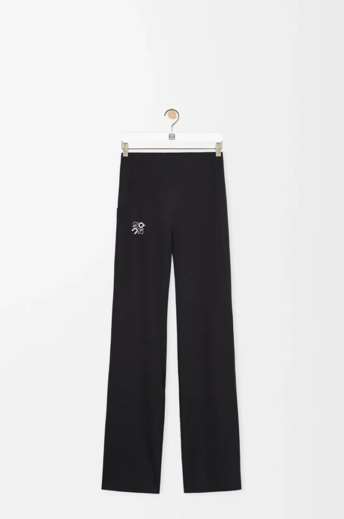 Pantalon bootcut souple en jersey technique noir