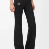 Pantalon bootcut souple en jersey technique noir