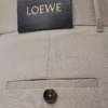 Pantalon cache-cœur en laine Beige clair chiné