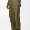 Pantalon cargo en coton vert kaki