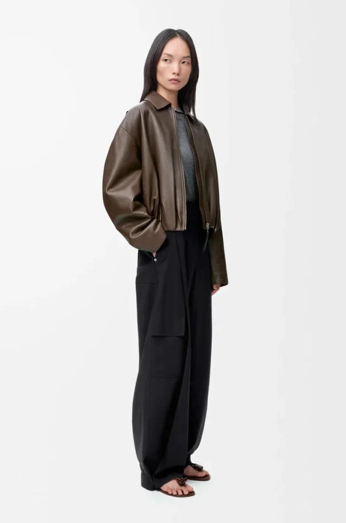 Pantalon cargo en laine Noir