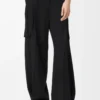 Pantalon cargo en laine Noir