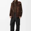 Veste en shell technique floqué Marron chocolat