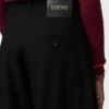 Pantalon ceinturé en laine Noir
