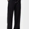 Pantalon à cordon en laine bleu marine
