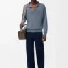 Pantalon de charpentier en coton bleu marine