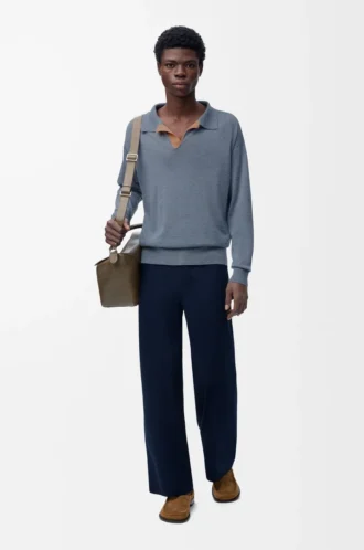 Pantalon de charpentier en coton bleu marine