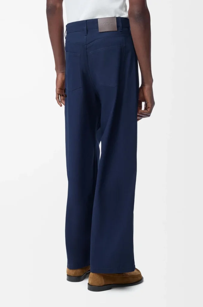 Pantalon de charpentier en coton bleu marine