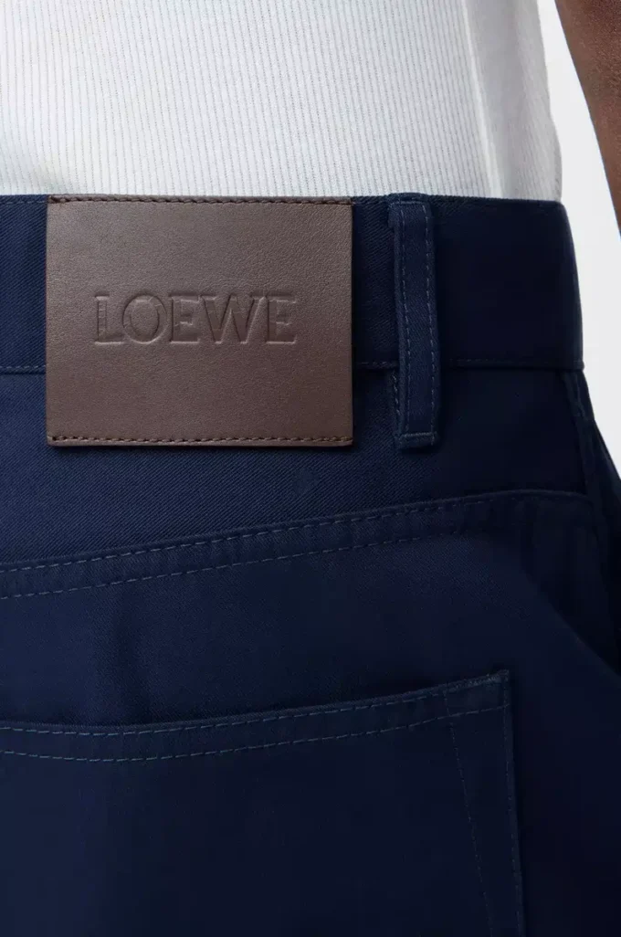 Pantalon de charpentier en coton bleu marine