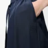 Pantalon de pyjama en soie bleu marine