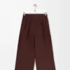 Pantalon de pyjama en soie Bordeaux