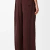 Pantalon de pyjama en soie Bordeaux